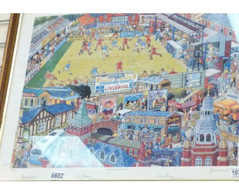 MATCH OF THE DAY PRINT. Limited edition Edgley Park Ground Match of the Day print  of the Liverpool v Stockport match, 137/50
