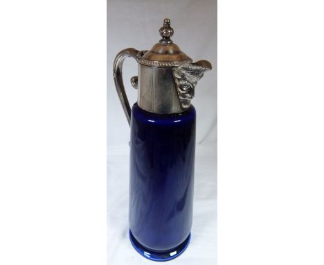WADE CLARET JUG. Wade falstaff ceramic claret jug with plated lid