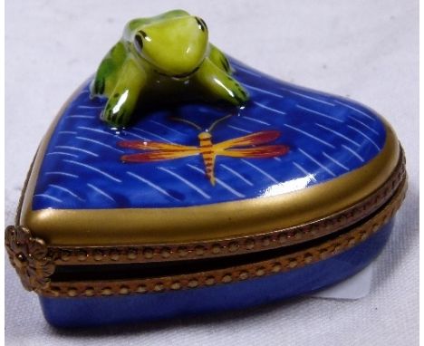 LIMOGES FROG TRINKET. Limoges frog trinket box, limited edition 128/2500