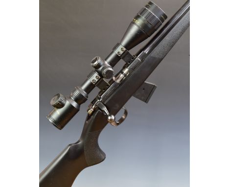 CZ American 452-2E .17 bolt-action rifle with composite stock, chequered semi-pistol grip, sling, multi-shot magazine, sound 