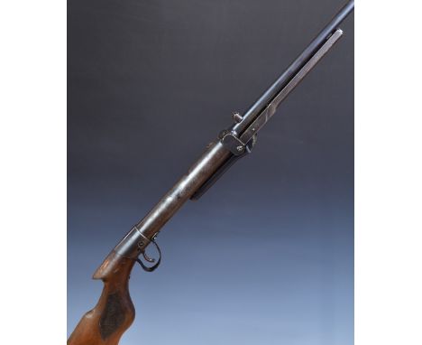 BSA Standard No 1 Light or Ladies .177 under-lever air rifle with chequered semi-pistol grip and adjustable sights, serial nu