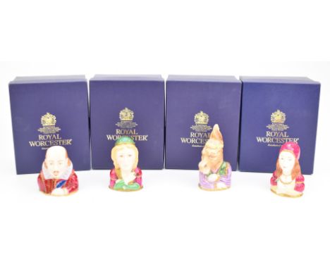 Four Royal Worcester limited edition candle snuffers from the Shakespeare's Characters series comprising Shakespeare, Juliet,