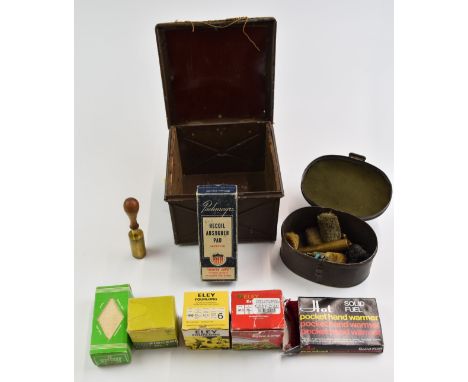 Seventy-five .410 shotgun cartridges, all in original boxes, together with a cleaning kit, ammunition tin etc&nbsp;PLEASE NOT