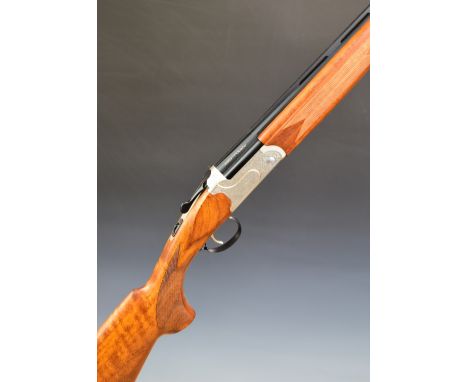 Kofs Sceptre SxE .410 over and under ejector shotgun with engraved locks and underside, chequered semi-pistol grip and forend
