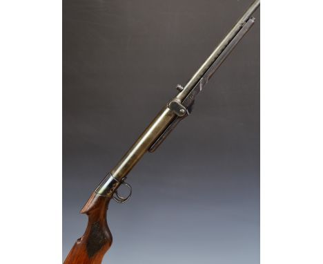 BSA Standard No 1 Light or Ladies .177 under-lever air rifle with chequered semi-pistol grip and adjustable sights, serial nu