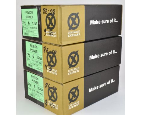 Seven-hundred-and-fifty 12 bore Lyalvale Express Pigeon Power 29g shotgun cartridges, sealed in packing boxes&nbsp;PLEASE NOT