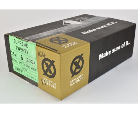 Two-hundred-and-fifty 20 bore Lyalvale Express Supreme Twenty 25g shotgun cartridges, sealed in packing box PLEASE NOTE THAT 