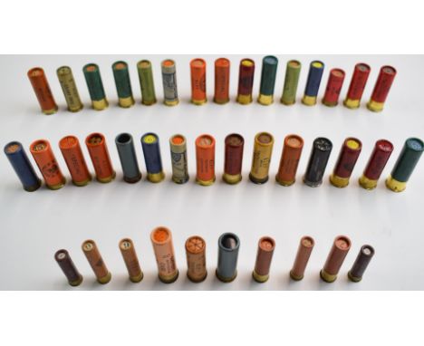Forty various paper cased collector's shotgun cartridges including Kynoch Bonax, Purdey's Special, Eley Deep Shell, Eley West
