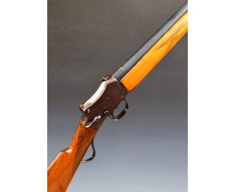 W W Greener Greener's GP Gun Martini underlever action 12 bore single barrelled shotgun with chequered grip and forend, named