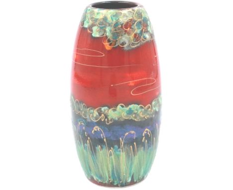 Anita Harris Bluebell vase, signed in gold, H 18 cm, no cracks or chips. P&amp;P Group 2 (£18+VAT for the first lot and £3+VA