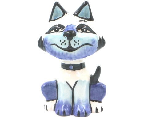 Lorna Bailey cat, Indi, H: 13 cm, no cracks or chips. P&amp;P Group 1 (£14+VAT for the first lot and £1+VAT for subsequent lo