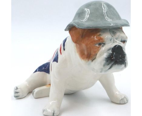 Carltonware bulldog figurine, H: 15 cm, no cracks or chips. P&amp;P Group 2 (£18+VAT for the first lot and £3+VAT for subsequ