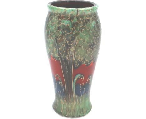 Anita Harris vase in the Bluebell Wood pattern, signed in gold, H: 19 cm, no cracks, chips or visible restoration. P&amp;P Gr