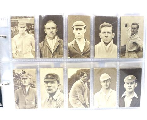Cricketers cigarette cards to include R &amp; J Hill 1923 famous cricketers (40), Sunripe cigarettes (50) B. Morris Australia