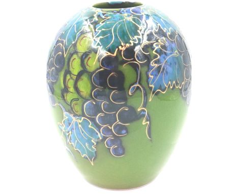 Anita Harris vase in the Vineyard pattern, signed in gold, H: 15 cm. No cracks, chips or visible restoration. P&amp;P Group 2
