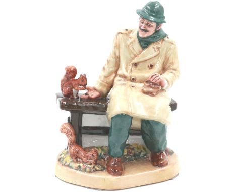 Royal Doulton figurine HN2485, Lunchtime, H: 22 cm, no cracks or chips. P&amp;P Group 3 (£25+VAT for the first lot and £5+VAT