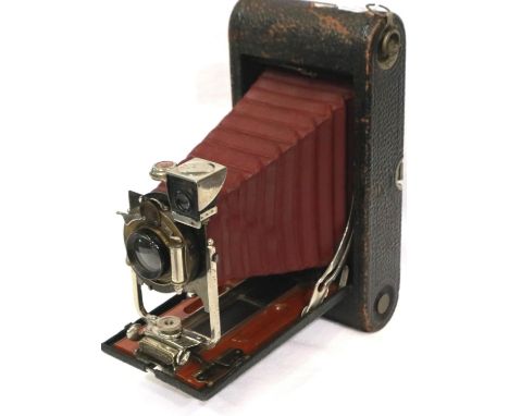 No.3A folding pocket Kodak camera, model B4, with red bellows c1909. P&amp;P Group 1 (£14+VAT for the first lot and £1+VAT fo