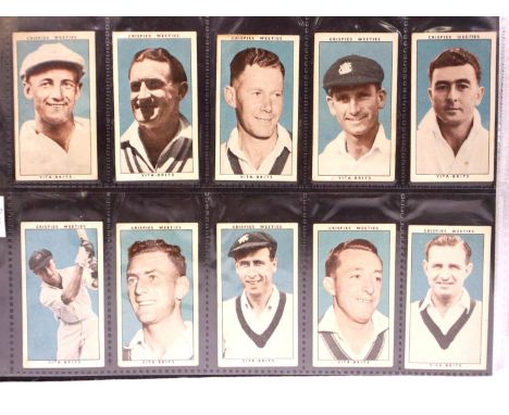 Mixed Cricketers trade cards to include Mornflake 1956 cricketers and 1953 cricketers, Turf 1950 cricketers and other trade c