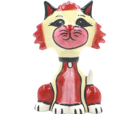 Lorna Bailey cat, Sheba, H: 12 cm, no cracks or chips. P&amp;P Group 1 (£14+VAT for the first lot and £1+VAT for subsequent l
