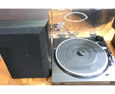 Kenwood P-42 stereo automatic turntable and a single Eltax symphony 4.2 speaker. Not available for in-house P&amp;P 