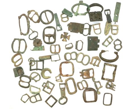 Early Medieval lot of belt buckles, hasps and fixtures. P&amp;P Group 0 (£5+VAT for the first lot and £1+VAT for subsequent l