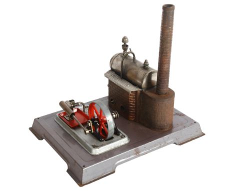 A Vintage German-made steam engine, base 25 x 20cm 