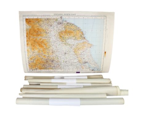 A quantity of 1" Ordnance Survey maps, including various War Office editions, including England and Wales sheet 2 England Nor