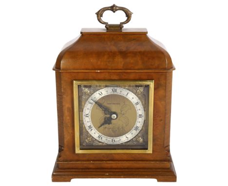 A mantel clock by Hardy Brothers, with French escapement movement, height overall 24cm 