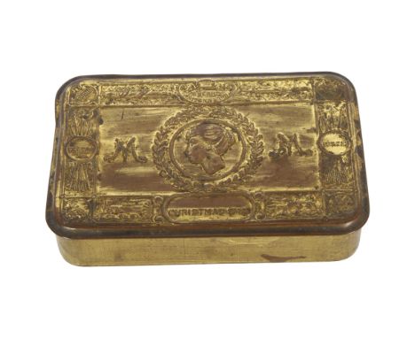 A First World War Period Queen Mary 1914 Christmas tin (no contents) 