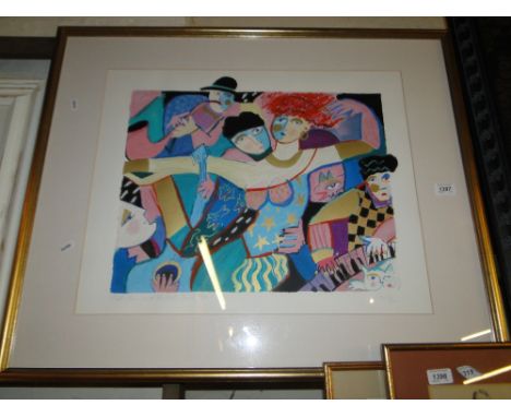 A Limited Edition colour lithograph, Last Dance With The Best Band, 106/350, indistinctly signed.