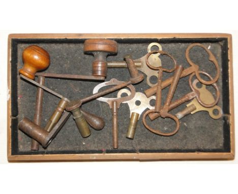 Vintage clock keys, etc.