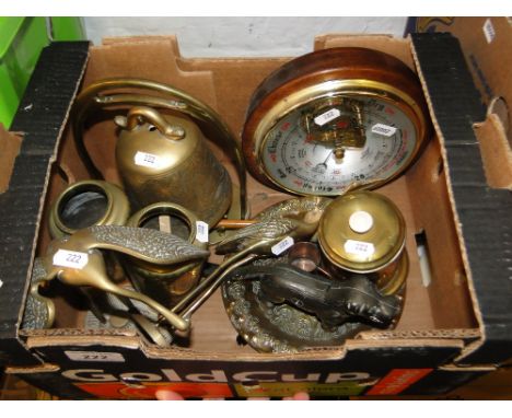 A gong, barometer, dog nutcracker, etc.