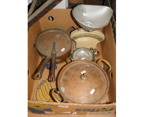 Salters scale, copper pans, etc.