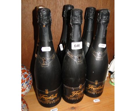 6 Bottles of sparkling wine.