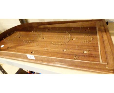 Wooden Bagatelle game with ball bearings