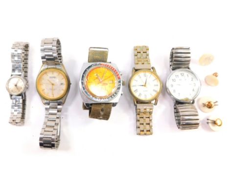 Gentlemen's and ladies' dress wristwatches, including a gent's Sicura chronograph wristwatch, Sekonda wristwatch and a lady's