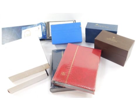 Philately, first day covers, etc., various, 1982 World Cup first day cover selection in folio case, four vacant stock albums,