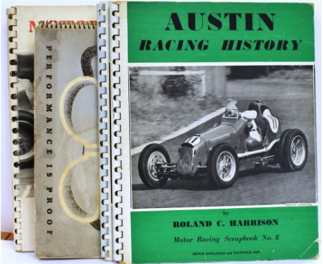 THE FRENCH GRAND PRIX 1906 - 1914  'Motor Racing Scrapbook No.7'. Kent Karslake, first edition, softcover, published 1949 by 