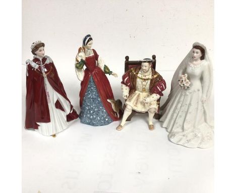 A Royal Worcester porcelain figure, HRH Queen Elizabeth II, Diamond Jubilee Anniversary, a Royal Worcester china figure, Quee