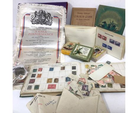 A schoolboy's stamp collection, dated May 1900, together with a Victory stamp album with mint stamps and another album, toget