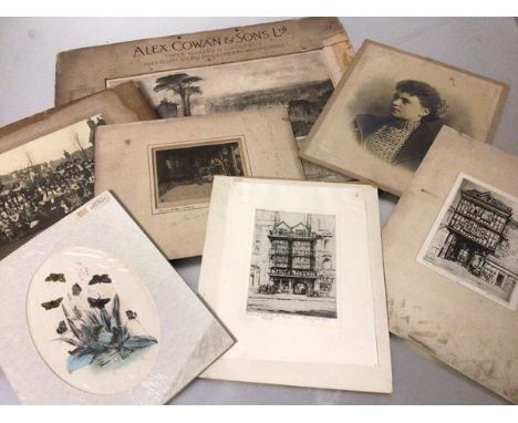 A collection of works on paper, Henry Lambert, Smithfield, engraving, Henry Lambert, Entrance to Hart Street, engraving, Alex