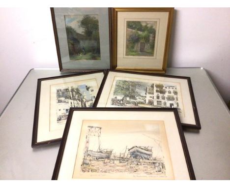 Spencer W Tart, Jeddah, Boat Builders Waterfront, limited edition print, 71/300, signed in pencil, dated '80, and two others 