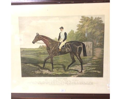 After S.R. Wombill, Donovan by Gallopan-Mowerina, lithographic print, in glazed frame (67cm x 83cm)