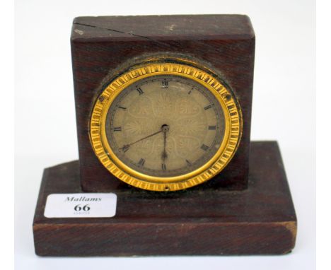 A MID 19TH CENTURY TIMEPIECE MOVEMENT with gilt metal chapter ring, the engraved silvered dial with neoclassical motifs, sign