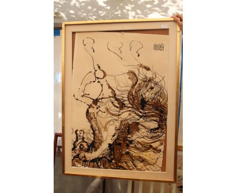 HRAIR DIARBEKIRIAN (LEBANESE, b.1946) 'Horse cantering' signed 'HRAIR' lower left, 98cm x 68cm; 'Townscape', signed 'HRAIR' l