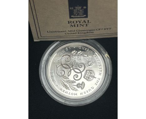 90th Birthday silver proof crown her majesty The queen mother