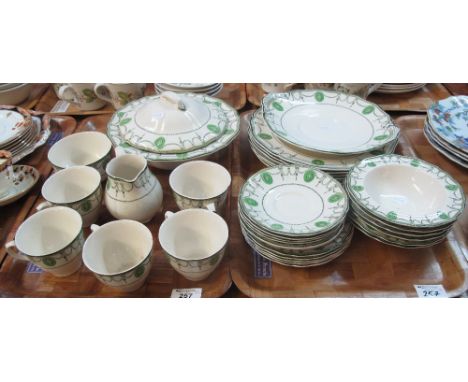 Two trays of Royal Doulton 'Countess' teaware and other items comprising: teacups and saucers; bowls; plate; milk jug; sucrie