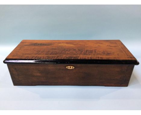 A Swiss musical box 'Qualite Excelsior' playing 12 airs, 57cm wide