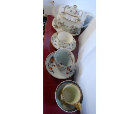 Assorted ceramics including 19th Century Chinese blue and white bowl, Chinese beaker and saucer, Royal Worcester cup and sauc