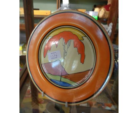 A Clarice Cliff Bizarre Mountain pattern plate